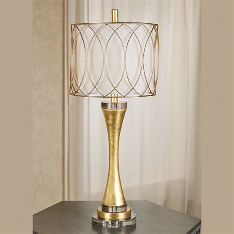 Amare Gold Table Lamp With Double Shade