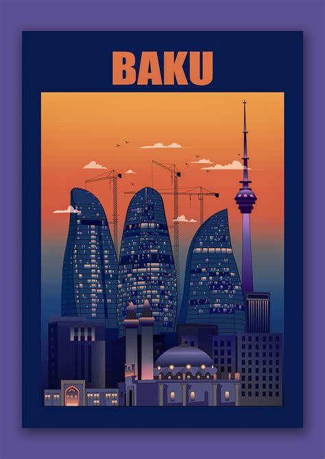 Baku City Illustration Vol2 Behance