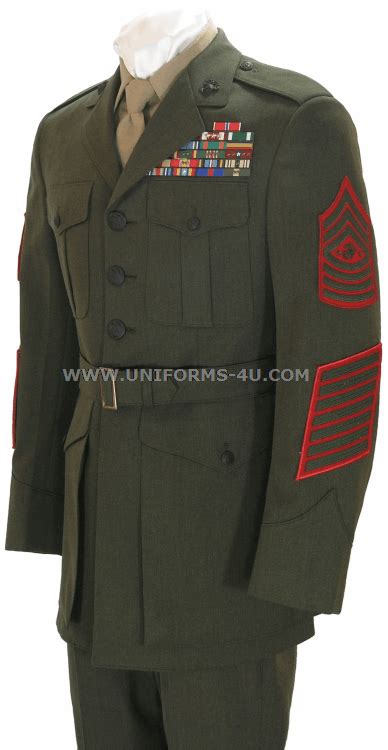 Usmc Male Enlisted Service Dress Uniform A B And C