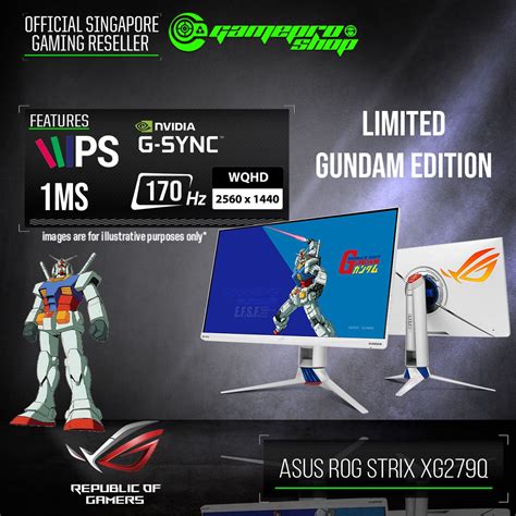 Asus Rog Strix Xg279q G Gundam Edition 27 Ips 170hz Wqhd Gaming