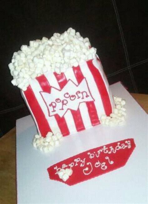 Popcorn Box Birthday Cake
