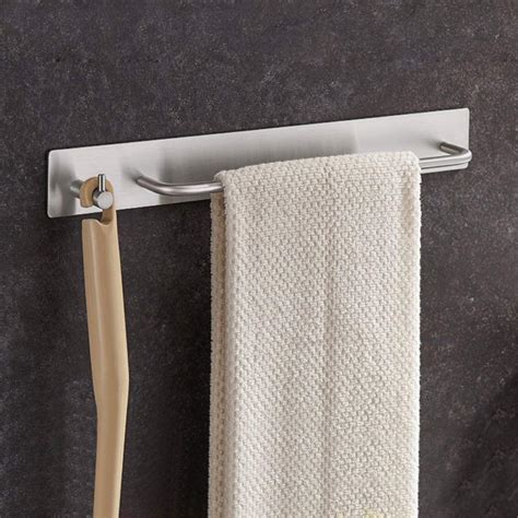 Velimax Sus304 Stainless Steel 3m Towel Bar Towel Rail With Hook Self