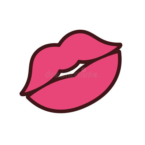 Isolated Woman Lips Icon Kiss Stock Vector Illustration Of Lipstick
