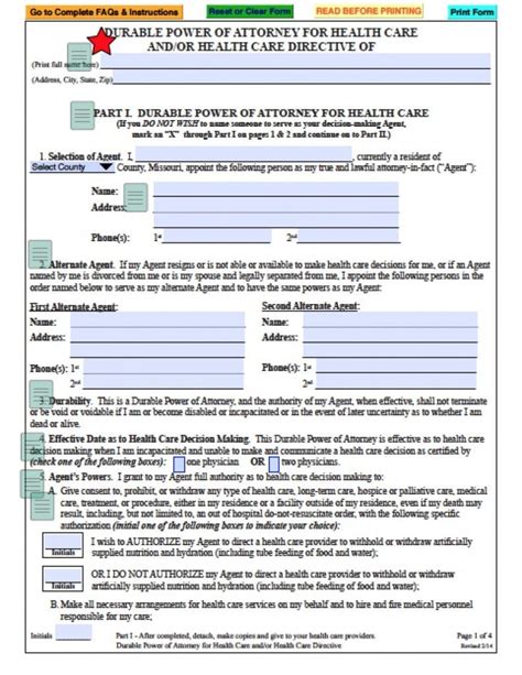 Free Missouri Power Of Attorney Forms In Fillable Pdf Types Archives Power Of Attorney