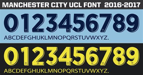 Manchester City Ucl Font 2016 2017 Designvectorsports