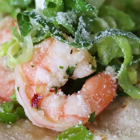 A caesar salad (also spelled cesar and cesare) is a green salad of romaine lettuce and croutons dressed with lemon juice (or lime juice), olive oil, egg, worcestershire sauce, anchovies, garlic. Shrimp Scampi Tacos with Caesar Salad Slaw | Shrimp scampi ...