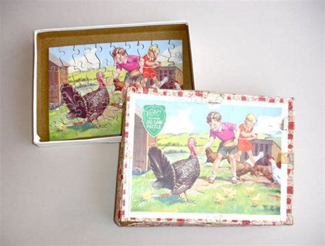 1930s Childrens Victory Jigsaw Puzzle Plywood Vintage Toy Vintage Game