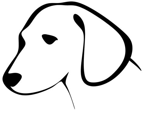 OnlineLabels Clip Art - Stylized Dog Line Art