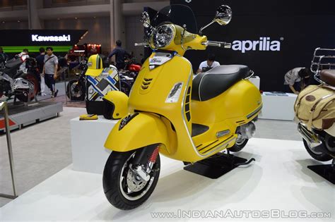 The black seat, all new molding, and the new black dedicated graphics. Vespa GTS Super 300 ABS Sport Edition at 2017 Thai Motor ...