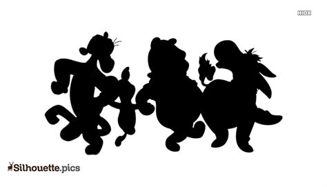 Winnie The Pooh Piglet Tigger And Eeyore Disney Silhouette Silhouette