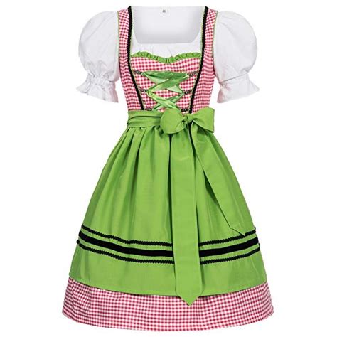 women s german dirndl dress costumes for bavarian oktoberfest carnival halloween fancy dresses