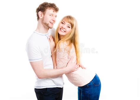 happy enamoured couple hugging each other stock image image of flirt date 102832653