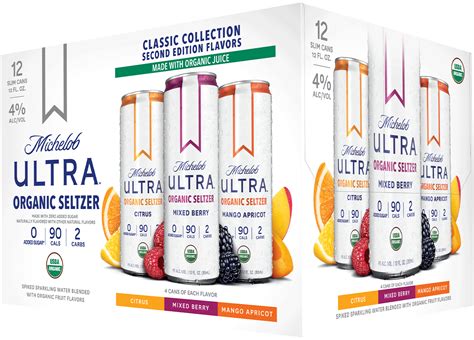 Michelob Ultra Organic Hard Seltzer Variety Pack 2 12 Pack 12 Oz