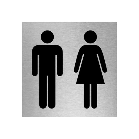 Slimline Aluminium Male And Female Toilet Sign Viro Display Uk