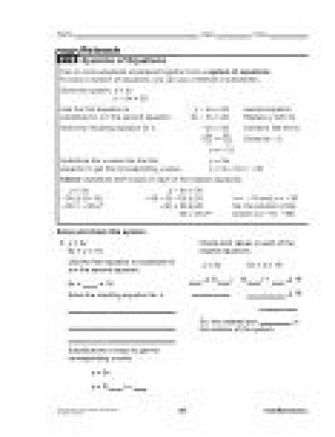 Math Connections Systems of Equations Reteach - Cobb Learning