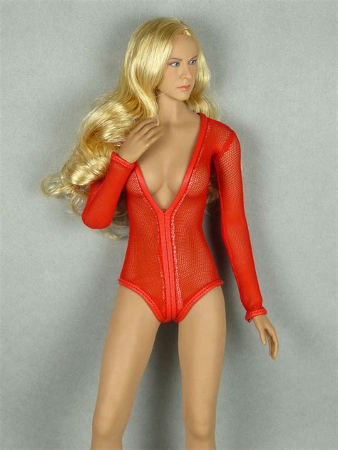 1 6 scale phicen hot toys kumik zc tbl fg female red mesh body tight top female tight