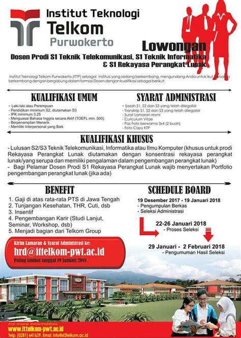 By gladwin | november 8, 2016. Lowongan Dosen Institut Teknologi Telkom Purwokerto | UNY ...