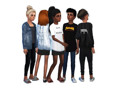 Sims Runway Kids Streetwear Sims 4 Clothing Sims 4 Cc Kids Clothing
