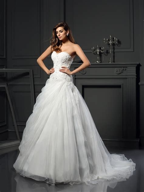Milano bride prinzess bandeau spitze organza hochzeitskleider brautkleider. Duchesse-Stil Herzausschnitt Organza Kapellenschleppe ...