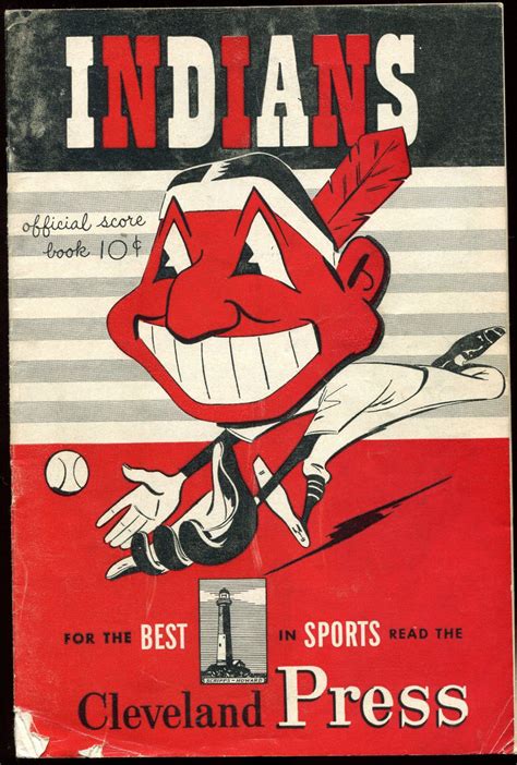 1950 Vintage Cleveland Indians Program Score Card Baseball Posters