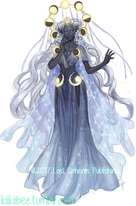 artstation seven seraphs moon goddess kii weatherton goddess art fantasy character design