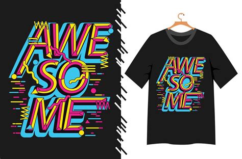 Awesome Typography T Shirt Design 12885798 Vector Art At Vecteezy