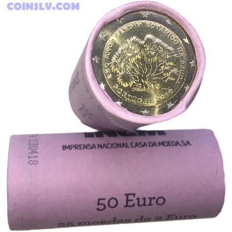 Portugal 2 Euro Roll 2018 Ajuda Botanical Garden X25 Coins