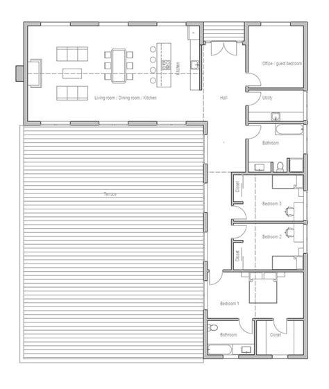 L Shaped House Floor Plan Shaped Plans House Floor Plan Shape Small