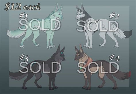 Wolf Adopts Set 8 All Sold By Elementalisis On Deviantart