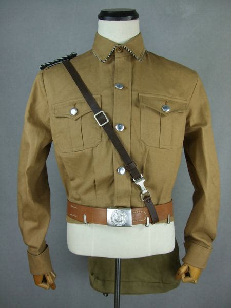 Wwii German Elite Sa Brown Cotton Shirt Tunic Hikishop