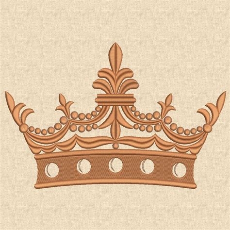 Crown Embroidery Design Machine Embroidery Design Victorian Etsy