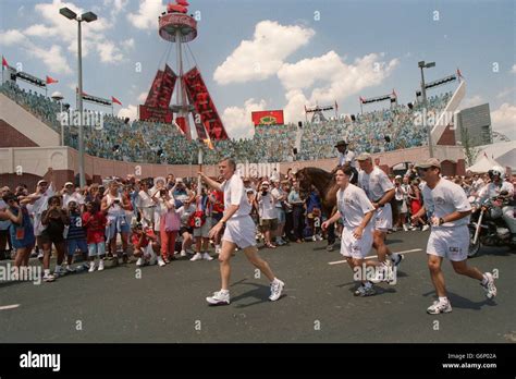 Atlanta Olympics 1996 Olympic Torch Downtown Stock Photo Alamy