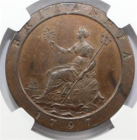 Lot Australiagreat Britain 1797 Cartwheel Penny Ngc Ms63bn