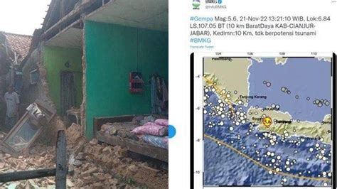 Bmkg Ungkap Rentetan Sejarah Gempa Di Cianjur Dan Sukabumi Gempa Terakhir 1900 Rumah Rusak