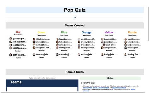 Pop Quiz Template Smartsheet