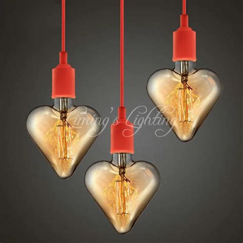 Heart Shade Incandescent Filament Vintage Led Light Bulbs E27 Antique