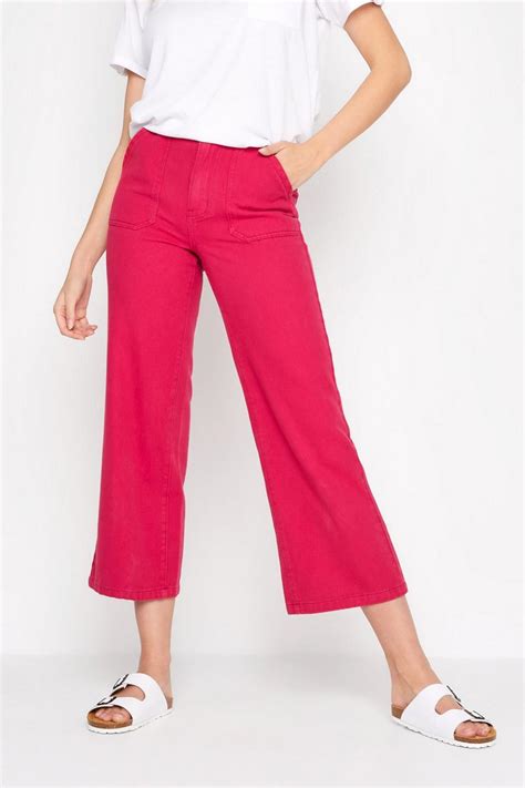 Trousers Tall Wide Leg Cropped Trousers Long Tall Sally