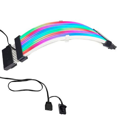 Buy Airgoo Addressable Rgb Power Extension Cable Kit 24 Pin Atx Cable