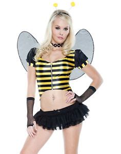 Sweet As Honey Sexy Bumble Bee Womens Insect Halloween Lingerie Costume