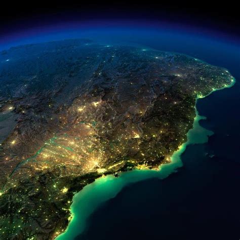 Foto que a NASA tirou do Brasil Brasil visto do espaço Fotos
