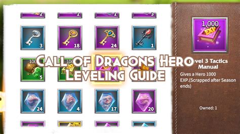 Call Of Dragons Hero Leveling Guide Leveling Fast Call Of Dragons