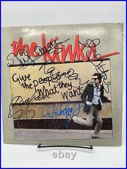 The Kinks Give The People What They Want Vinyl Album Signed By Band Signed Vinyl Album