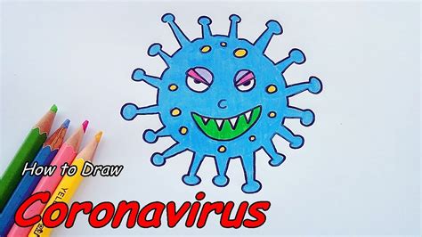 How To Draw Coronavirus Easy สอนวาดรูปโคโรน่าไวรัส ภาพการ์ตูนคน