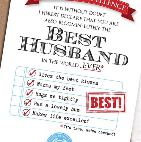 Best Husband Card By Eskimo Kiss Designs