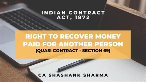 According to contracts act 1950 s. Indian Contract Act, 1872 | Right to recover money paid ...