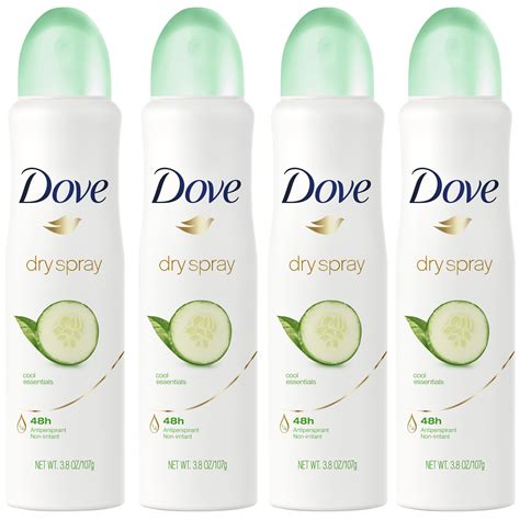 Dove Dry Spray Antiperspirant Deodorant Cool Essentials 3 8 Oz 4 Count