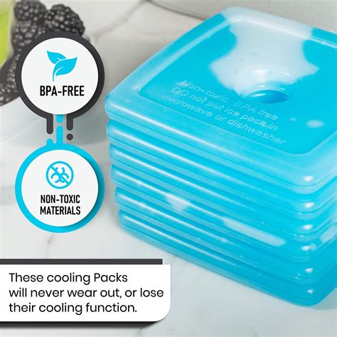 Buy Dynamic Gear Reusable Ice Pack Blocks 6 Pack For Lunch Box Slim