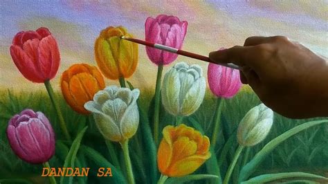 Cara Menggambar Melukis Bunga Tulip How To Draw Tulip Flower By
