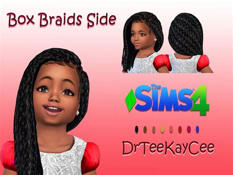 The Sims Resource Box Braids Side For Toddler
