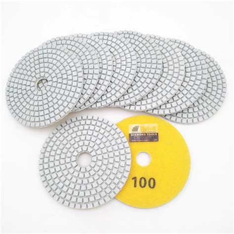 Shdiatool 10pcs 4100mm Grit 100 Professional White Diamond Wet